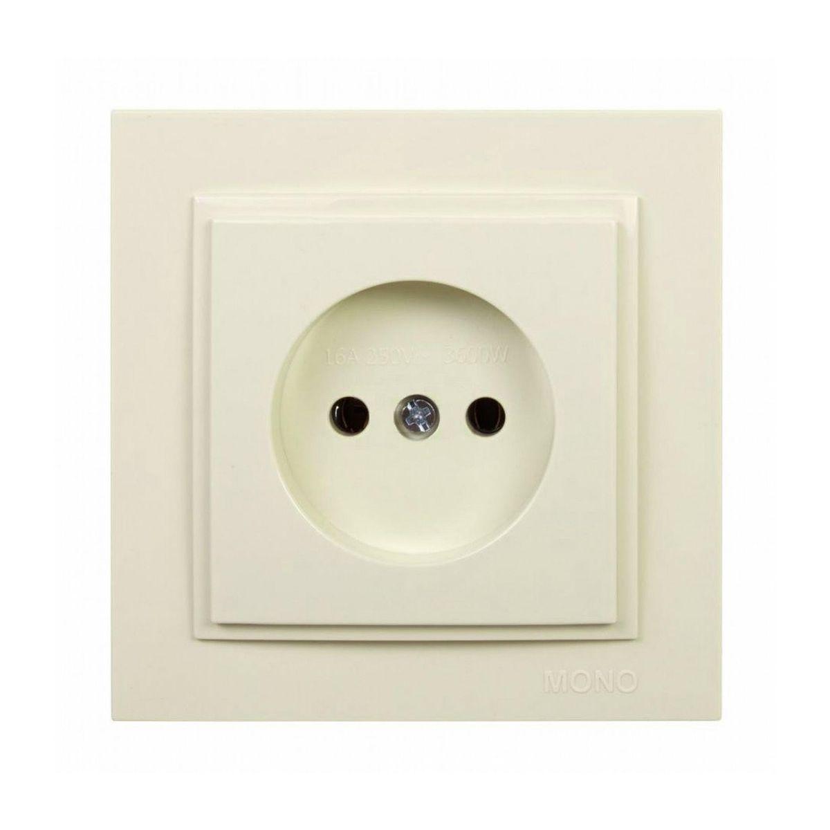 Розетка без земли Mono Electric Despina 16А 250В крем 102-170022-116