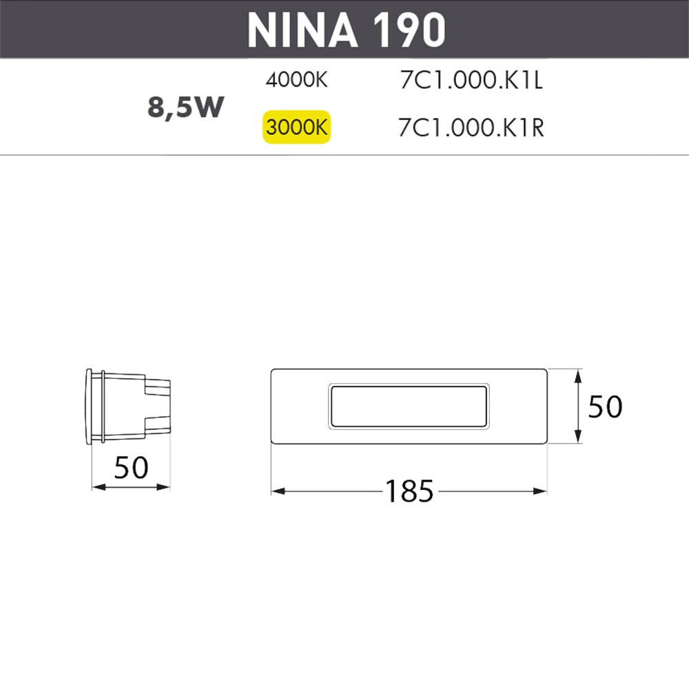 Уличный светодиодный светильник Fumagalli Nina 7C1.000.000.WXK1L