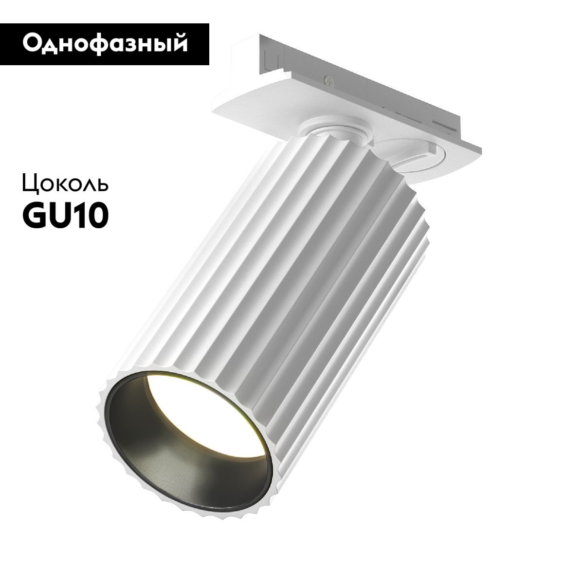 Трековый однофазный светильник Maytoni Calipso TR218-1-GU10-W