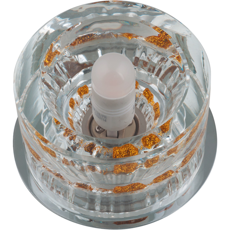 Встраиваемый светильник Fametto DLS-F119 G9 CHROME/CLEAR+GOLD 10751 УЦ
