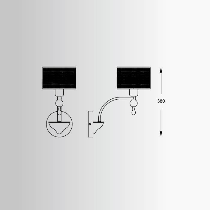 Бра Zumaline JEWELLERY W1550-01A-F4B3