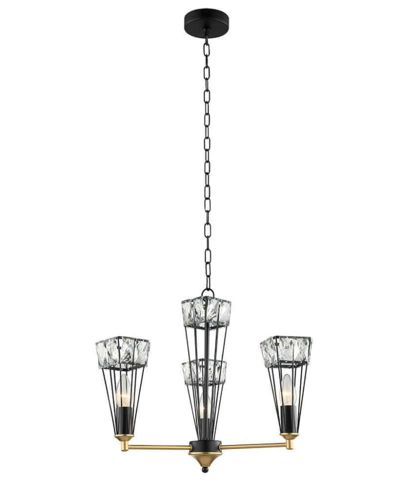 Подвесная люстра Lumien Hall Велес 4019/3P-BK-GD