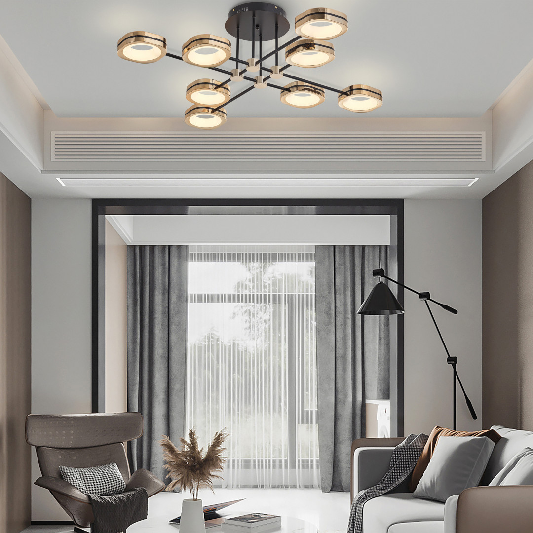 Потолочный светильник Arte Milano Ferrara 277999/8 BK/GD