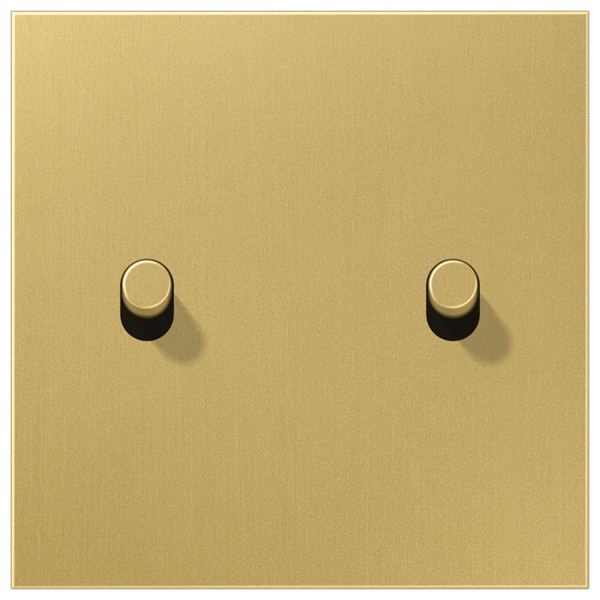 Центральная плата, 1 пост, 2 тумблера,цилиндр; металлическое исполнение; латунь классик; серия LS Jung ME12-5CR25