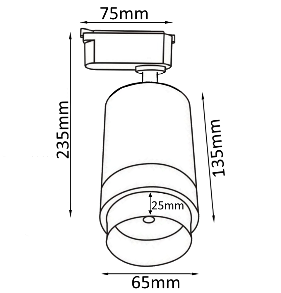 Трековый светильник Crystal Lux CLT 0.31 008 CLT 0.31 008 15W WH