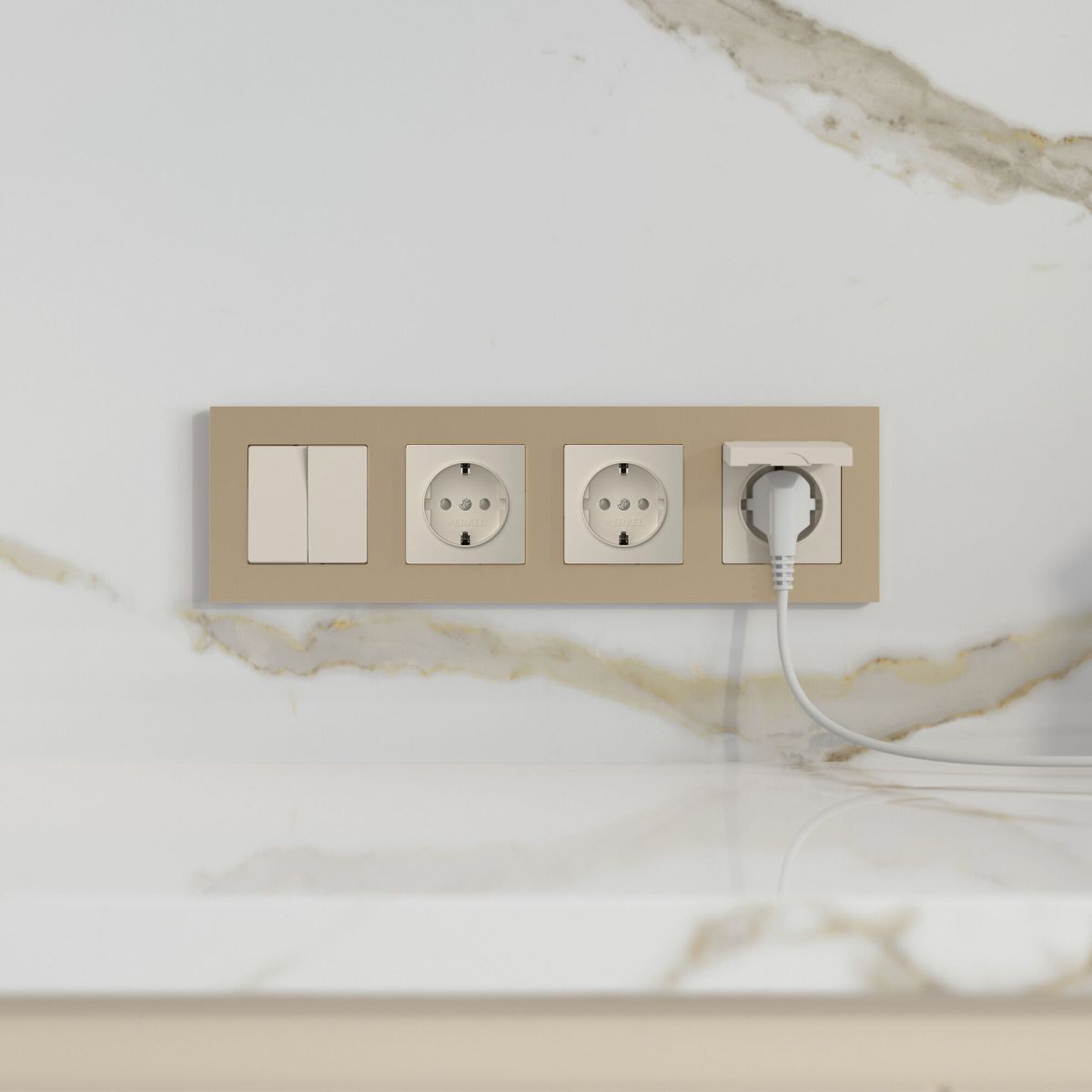 Рамка на 4 поста Werkel Slab (шампань софт) W0042911 4690389218446 a071627