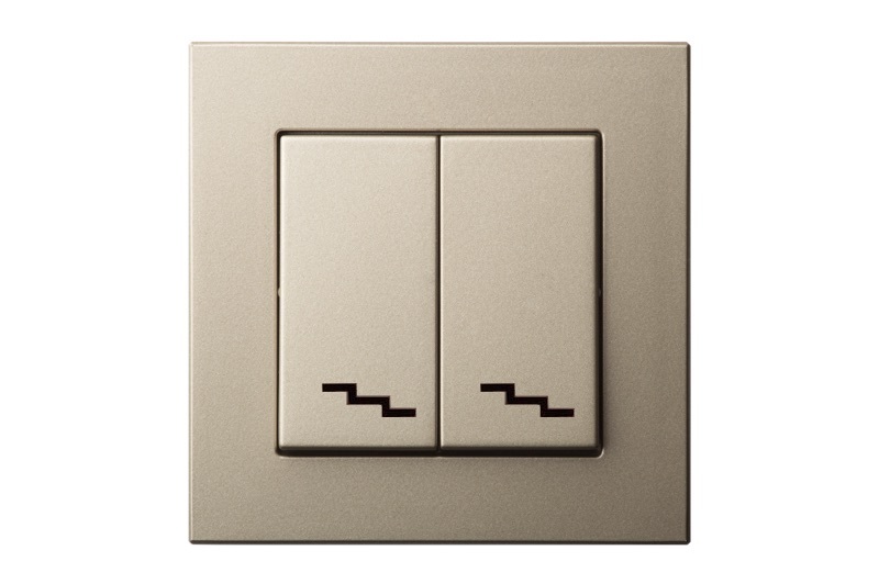 Переключатель двухклавишный Liregus Epsilon 28-304