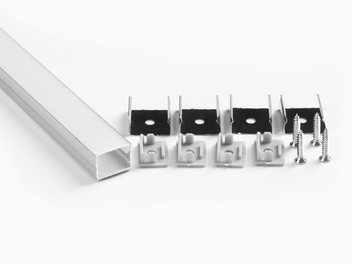 Профиль накладной LEDS POWER СПН1712 алюм. анод-й с матовым рассеивателем 2м 008431