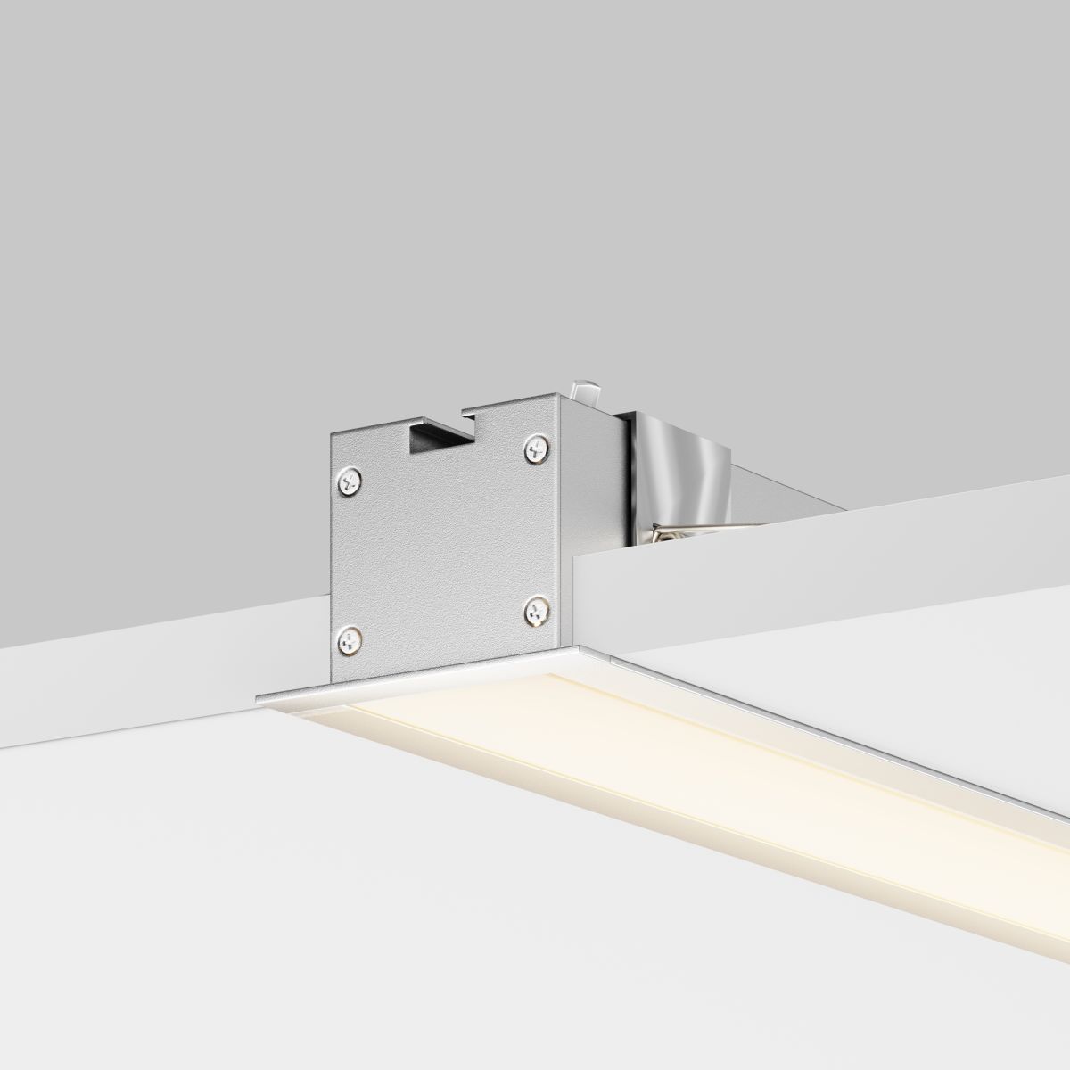 Линейный встраиваемый светильник Maytoni Technical 3000K 50x35 (Серебро, 2 м) LL313007