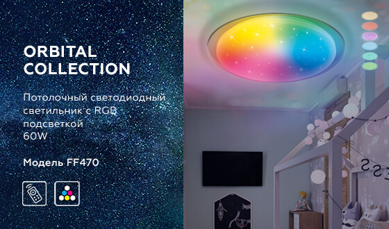 Потолочный светодиодный светильник Ambrella Light Orbital Dance FF470