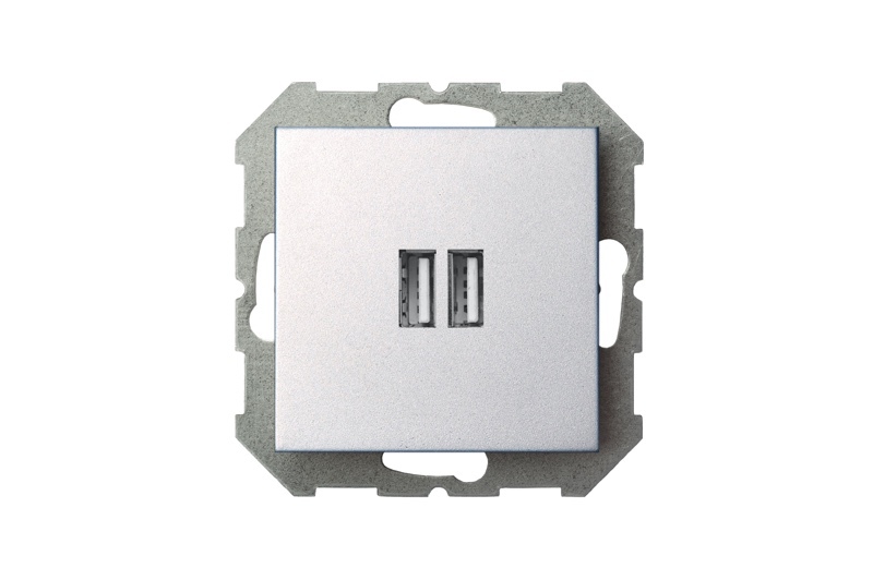 Розетка USB двойная для зарядки умная 5V(3,4А) Liregus Epsilon 28-1857
