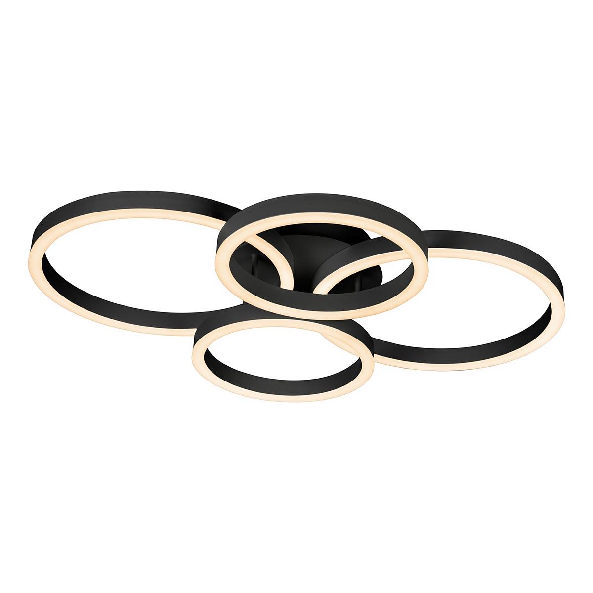 Потолочная светодиодная люстра кругами iLedex Ring-New 6815-300/400-X-T BK