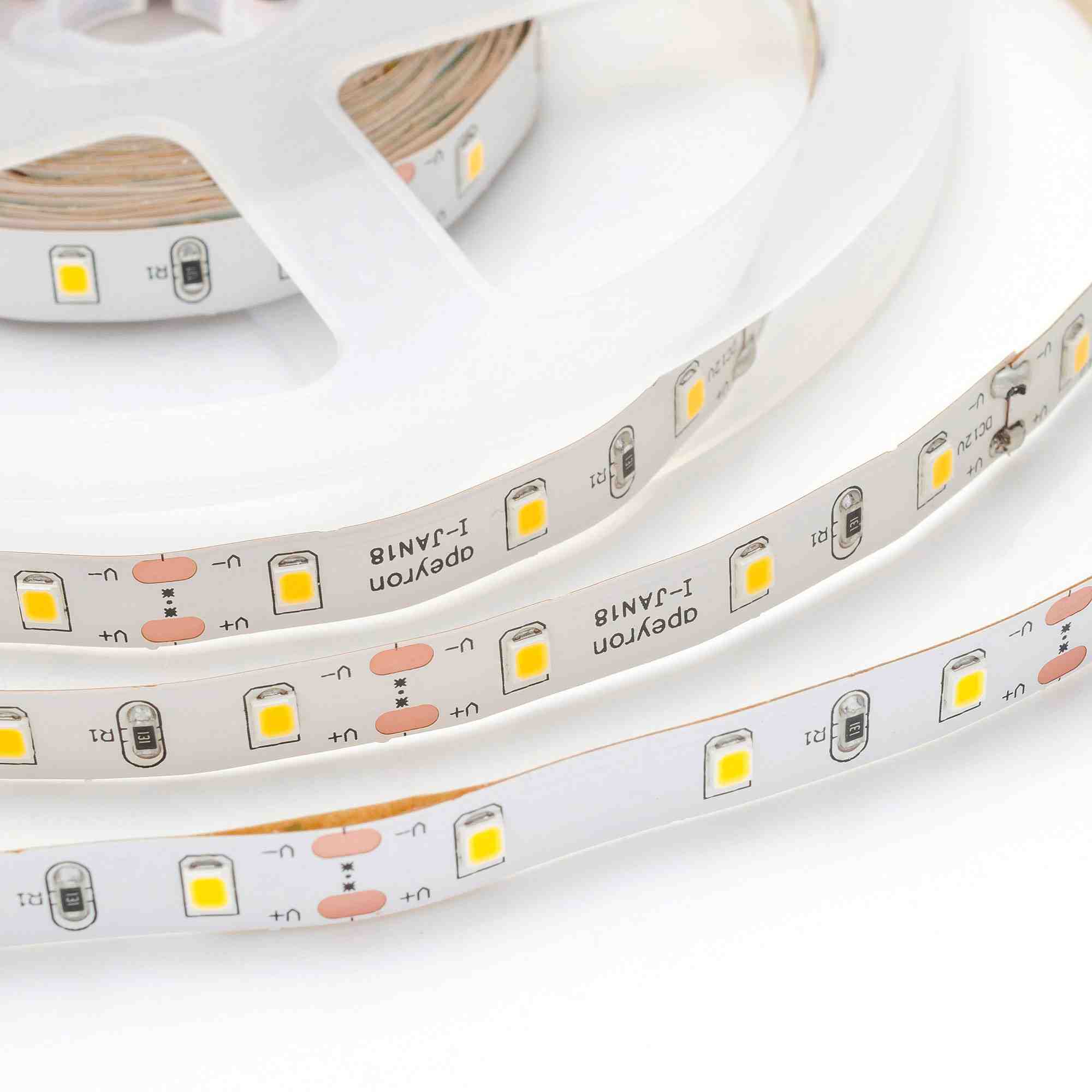 Светодиодная лента Apeyron 12В СТ 4,8Вт/м smd3528, 60д/м IP20 280Лм/м 5м 3000К 00-03