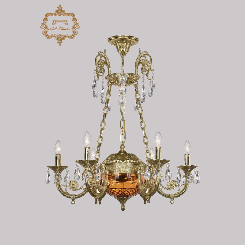 Подвесная люстра Art Classic 31.44.6.KR175SP.250IT.G.Sp.Amber.1B