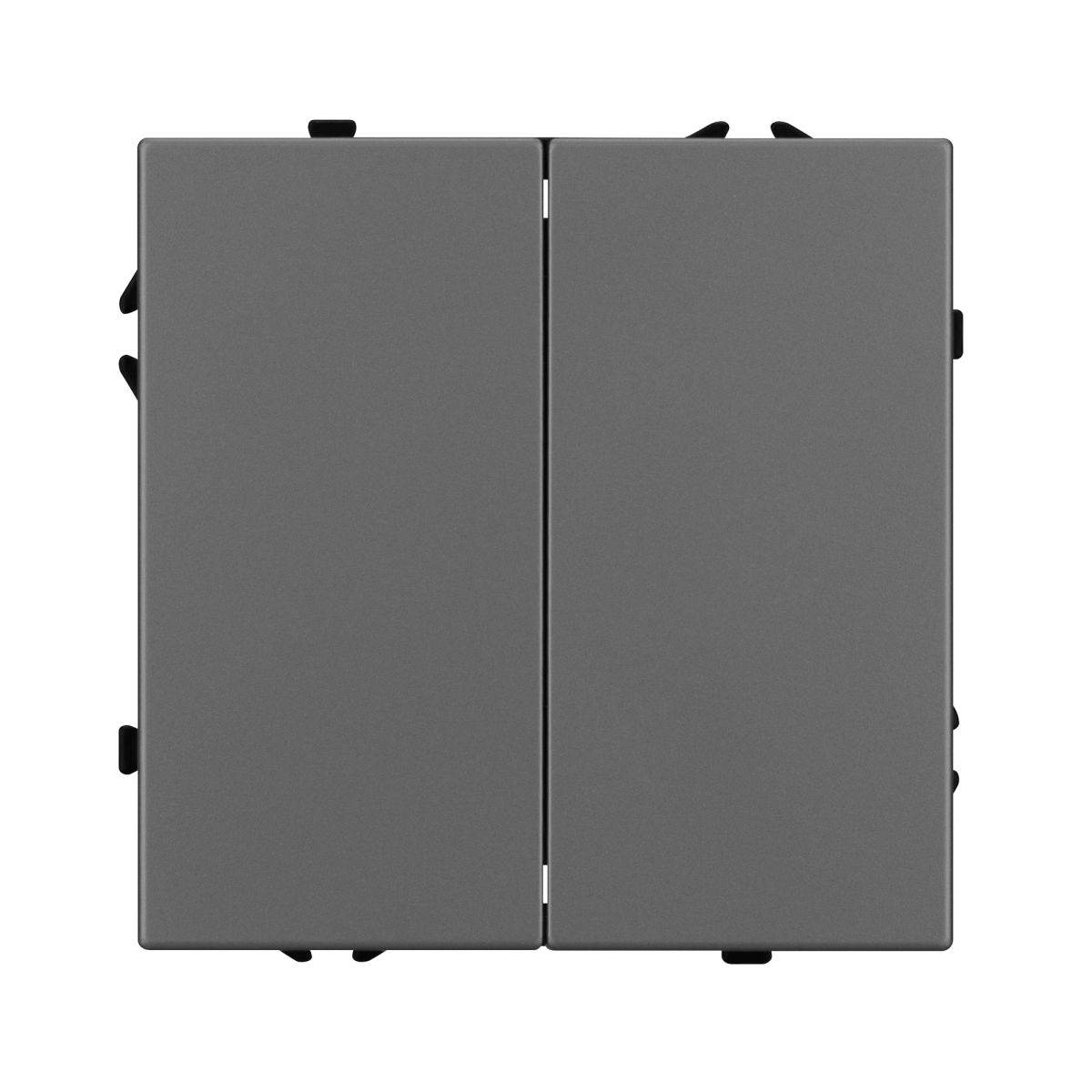 Выключатель звонковый 2 кл софт-тач серый базальт Arlight SWT-MKR2-SFPL-GR (250V, 10A) 061740(1)