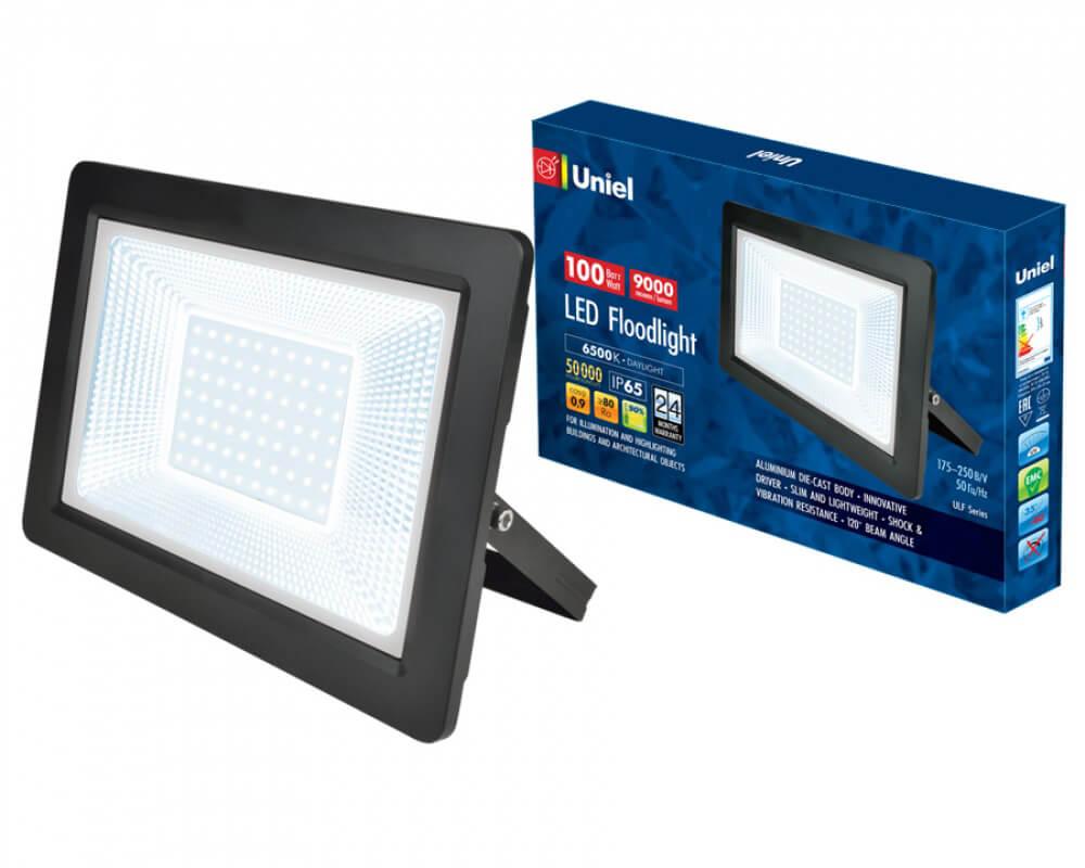 Прожектор светодиодный (UL-00006739) Uniel ULF-F19-100W/6500K IP65 175-250В Black
