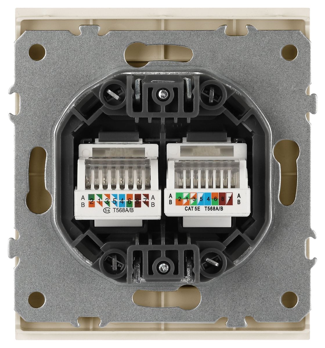 Розетка Эра Arktik 16-3108-04 информационная двойная 2XRJ45 шампань Б0070487