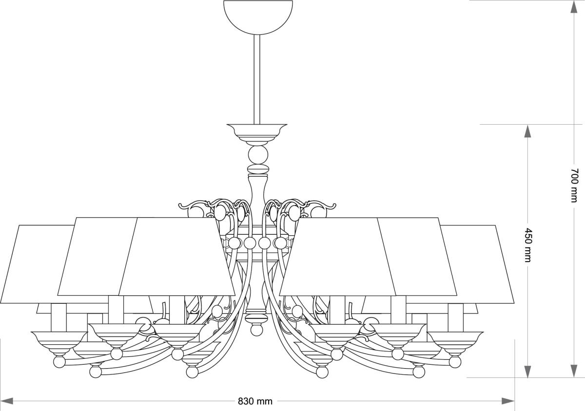 Подвесная люстра Kutek Casamia Abazur CAS-ZW-10(P/A)