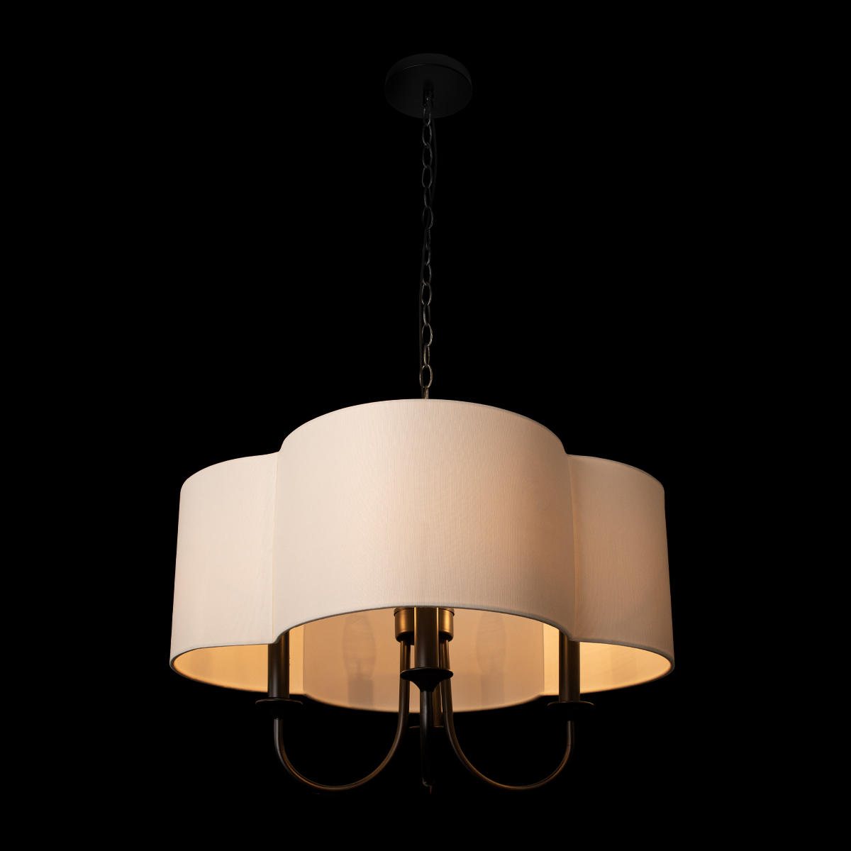 Подвесная люстра с абажуром из ткани Loft IT Silence 10303P Black