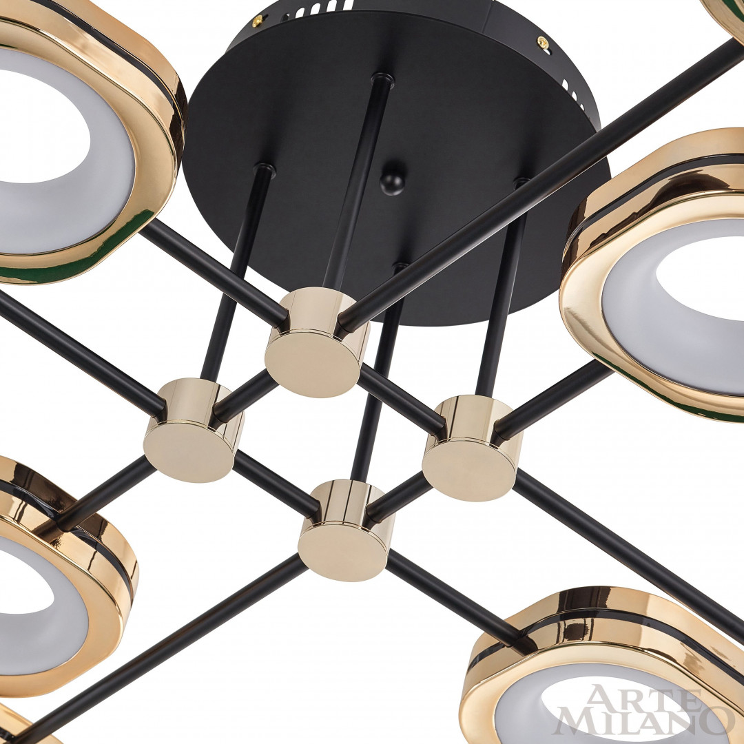 Потолочный светильник Arte Milano Ferrara 277999/8 BK/GD