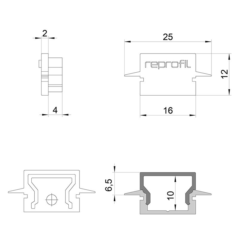 Торцевая заглушка (2 шт.) Deko-Light H-ET-01-10 979042