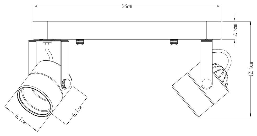 Спот Arte Lamp Lente A1310PL-2BK