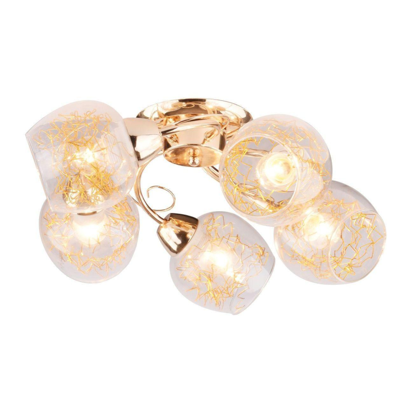 Потолочная люстра Arte Lamp Serpentina A5006PL-5GO