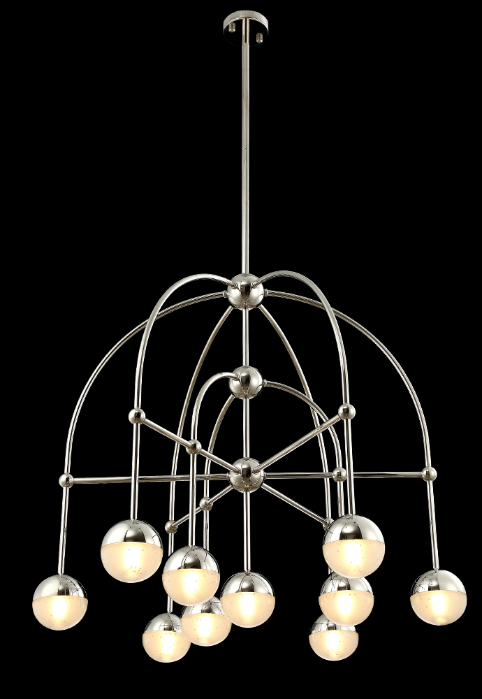 Люстра на штанге Crystal Lux Truena TRUENA SP-PL6+3+1 NICKEL