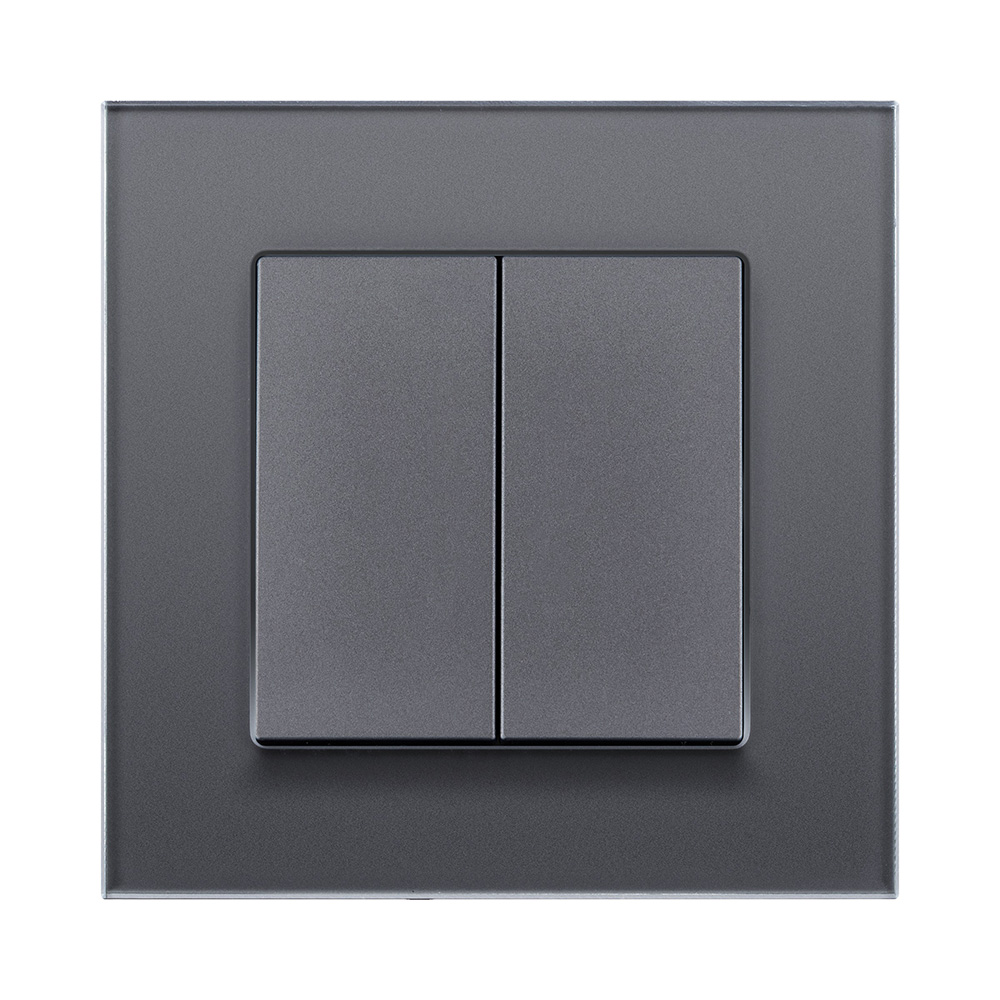 Рамка 1-постовая, стекло серый Kollinger Asthetik AS1GY