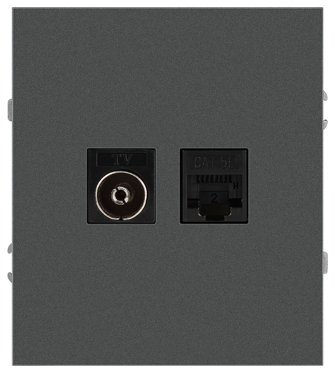 Розетка Эра Arktik 16-3110-06 комбинированная RJ45+TV графит Б0070499