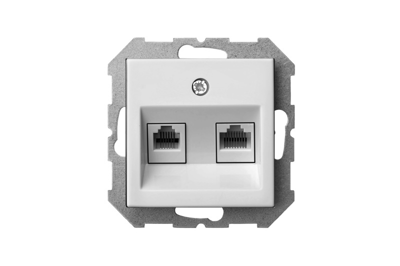 Розетка телефонная двойная (2хRJ11) Liregus Epsilon 28-031