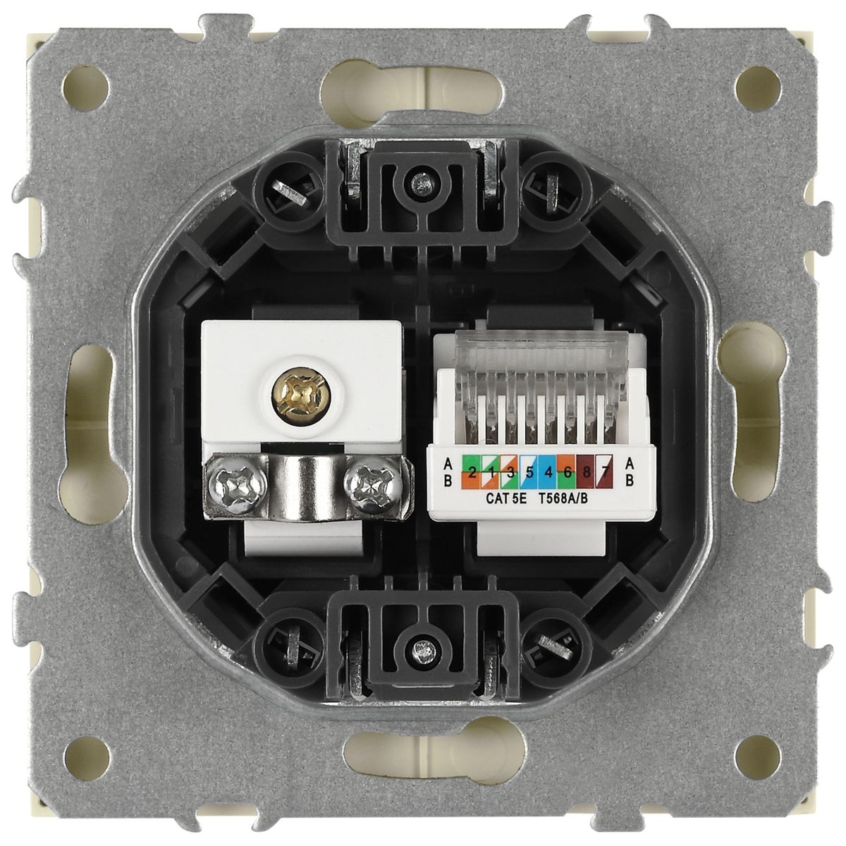 Розетка Эра Galaxy 15-3110-02 комбинированная RJ45+TV IP20 слоновая кость Б0070778