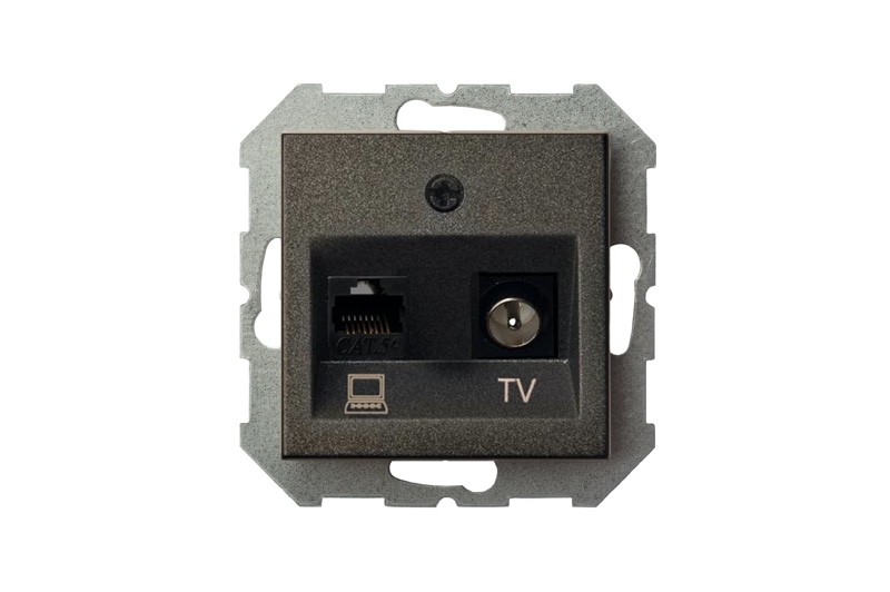 Розетка телевизионная и компьютерная (TV+Rj45) Liregus Epsilon 28-113