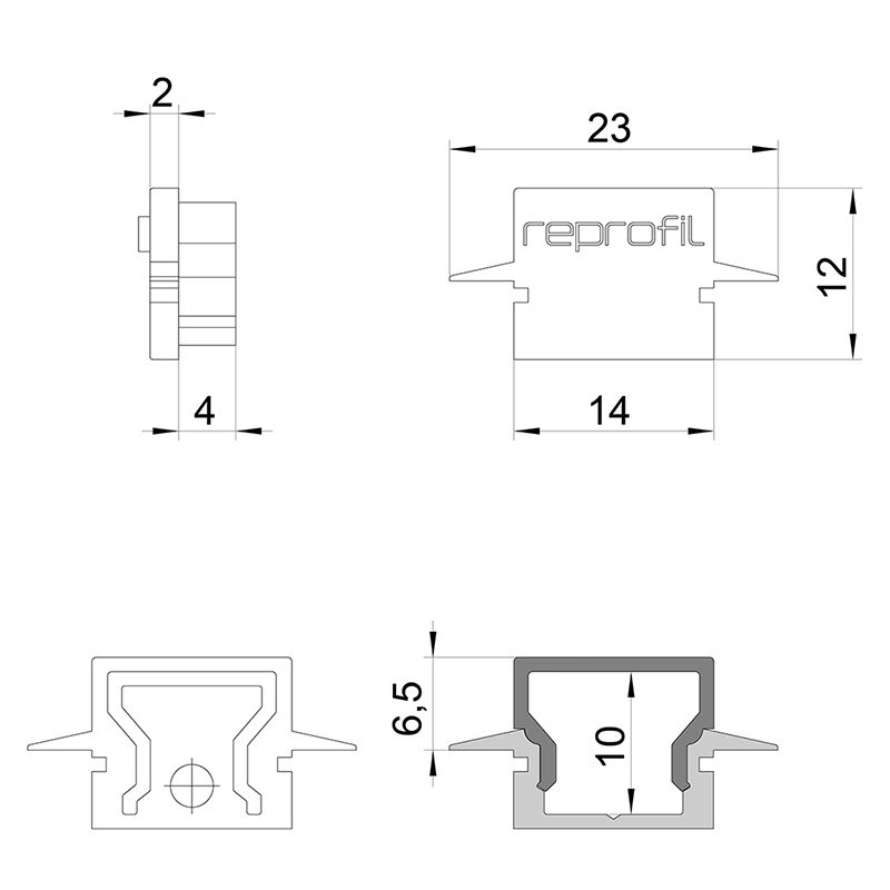 Торцевая заглушка (2 шт.) Deko-Light H-ET-01-08 979121