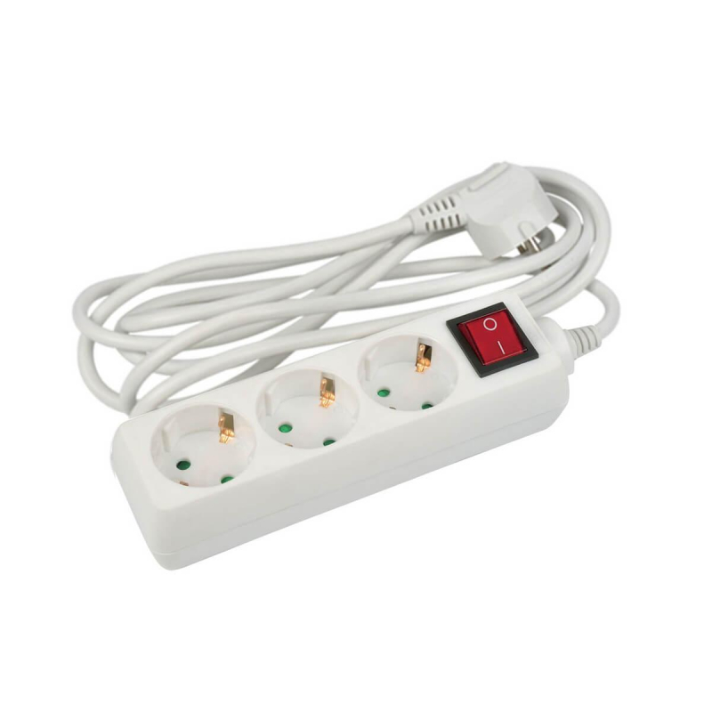 Удлинитель (UL-00002852) Uniel 3гн х 2м с/з + выкл General S-GCP3-2B