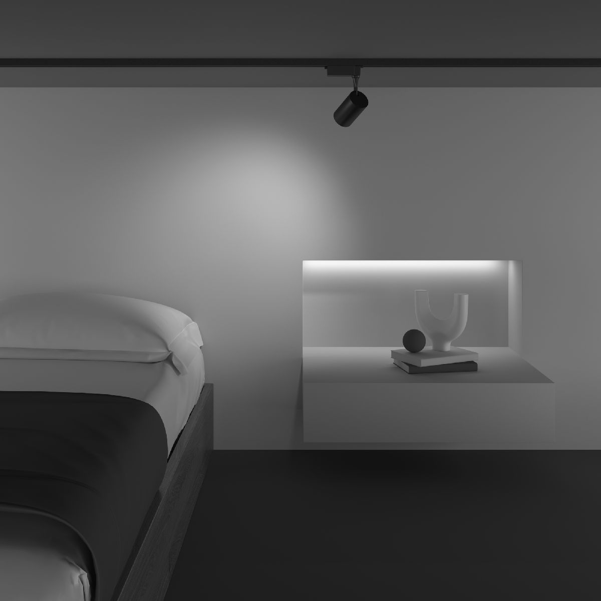 Трековый светильник Maytoni Technical Vuoro TR003-1-6W3K-W-B