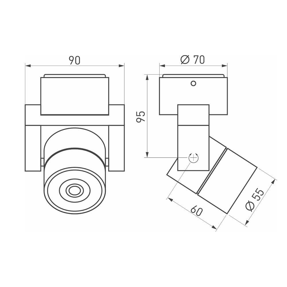 Накладной светильник Arlight SP-UNO-R55-5W White6000 025088