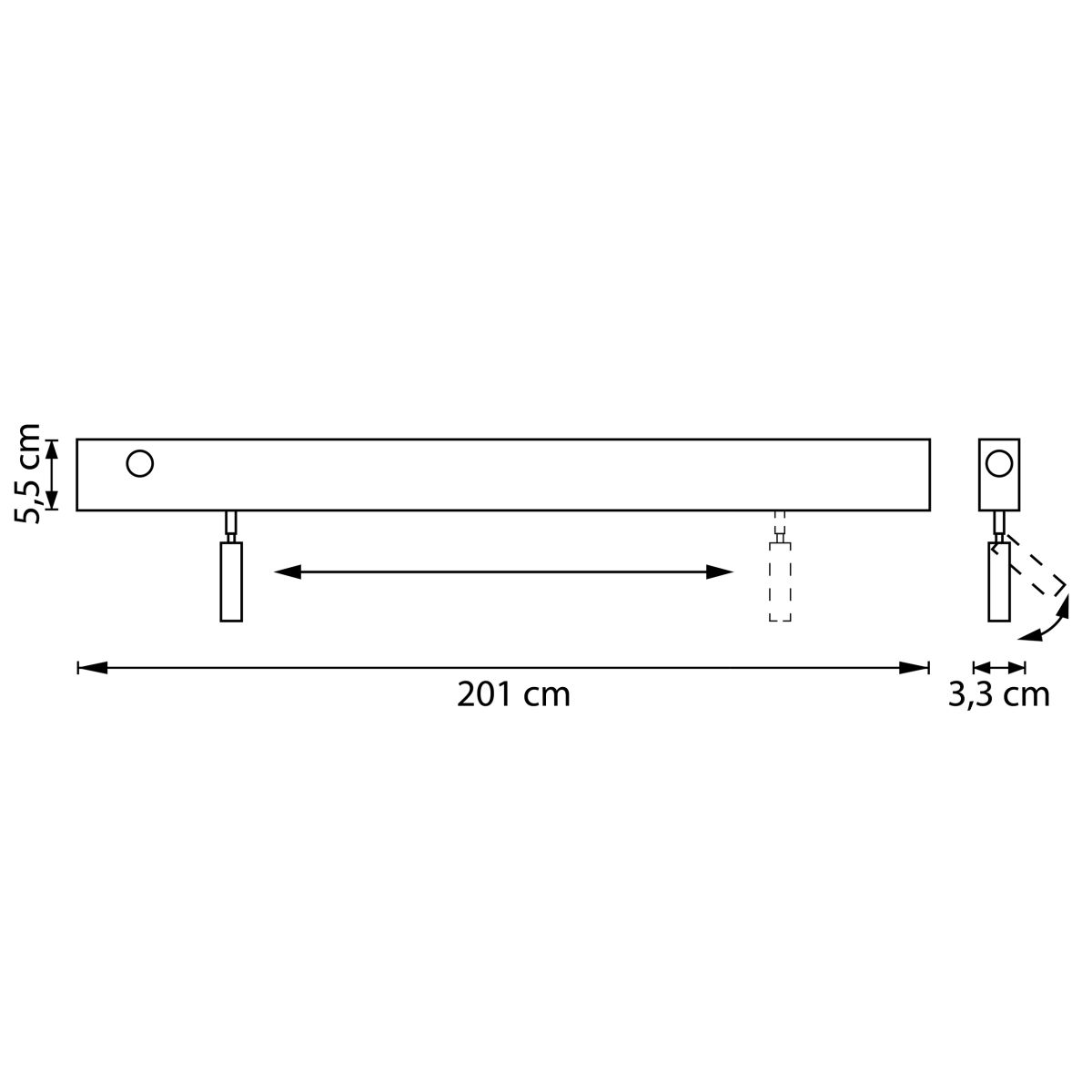 Настенный светильник бэк-лайт+спот-лайт Lightstar Fiume Spot 810657