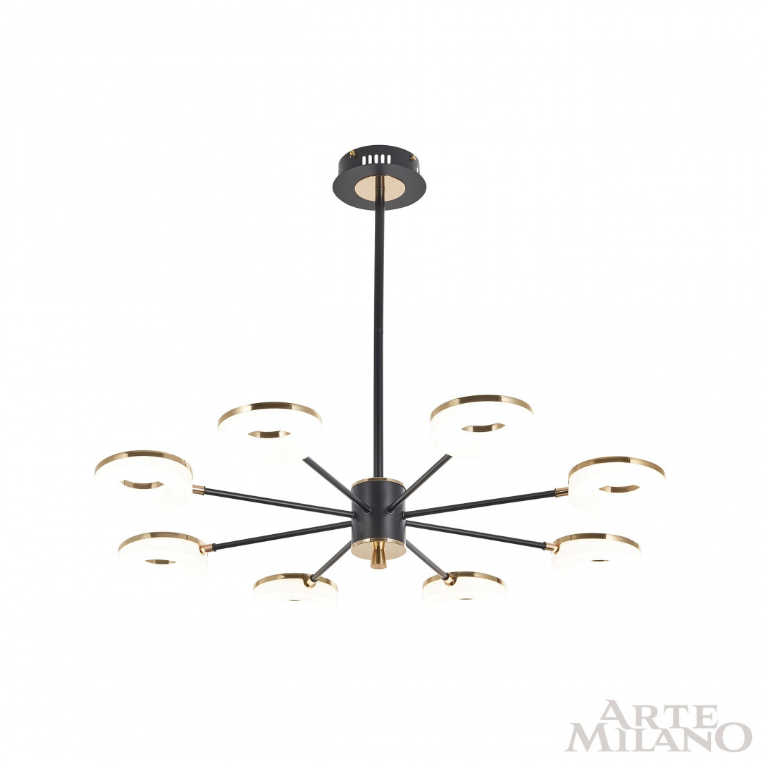 Люстра на штанге Arte Milano Ferrara 277499/8 BK/GD