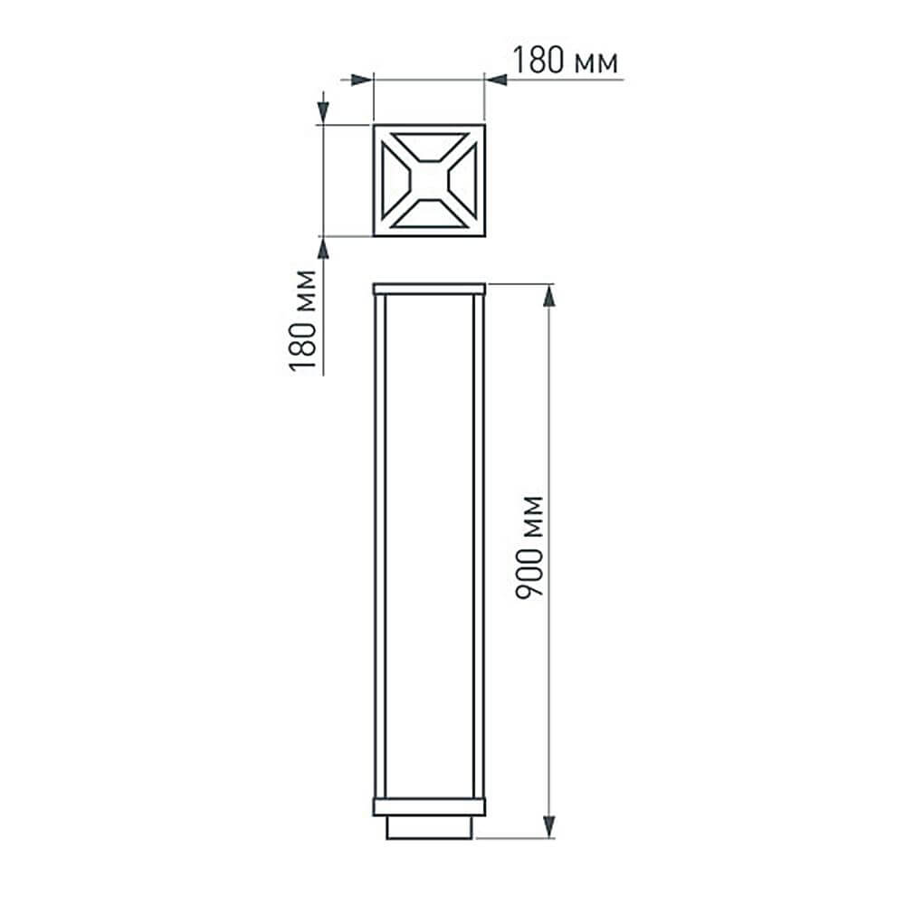 Уличный светильник Arlight LGD-Path-Cub-H900B-12W Warm White 021805