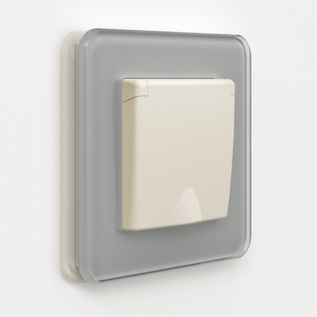 Розетка с заземлением и шторками c крышкой Werkel IP44 (айвори матовый) W1171262 4690389184765 a059276