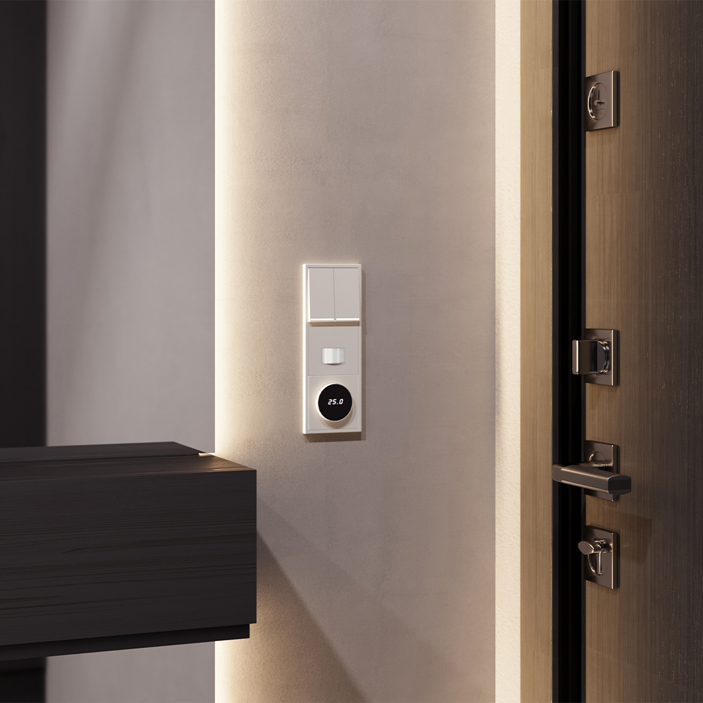 Терморегулятор электронный Voltum S70 с индикацией и датчиком, для теплого пола, (хлопок) VLS070113