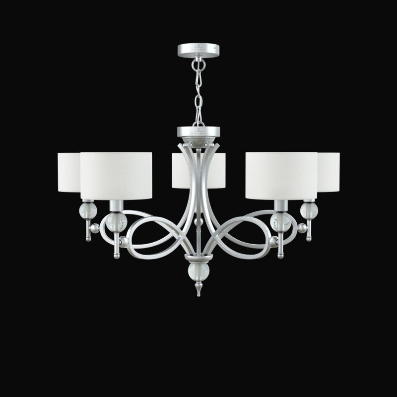 Подвесная люстра с абажуром из ткани Lamp4you Eclectic 2 M2-05-CR-LMP-Y-19