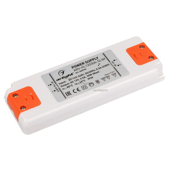 Блок питания Arlight ARV-HL12030A-Slim (12V, 2.5A, 30W) 025739