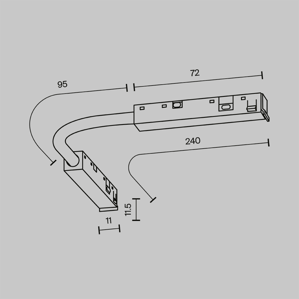 Коннектор питания шарнирный Exility X Maytoni TRA239CS-42B