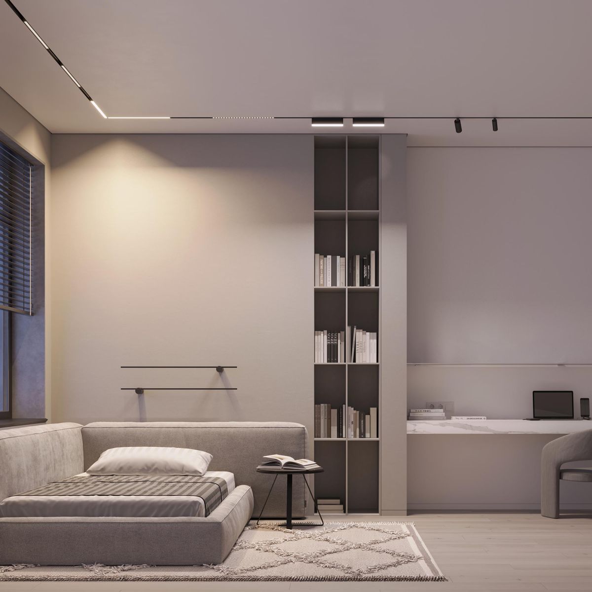 Трековый магнитный светильник Arlight MAG-ORIENT-DOTS-L465-16W Day4000-MIX (BK, 24 deg, 48V, TUYA Zigbee) (IP20 Металл) 053813