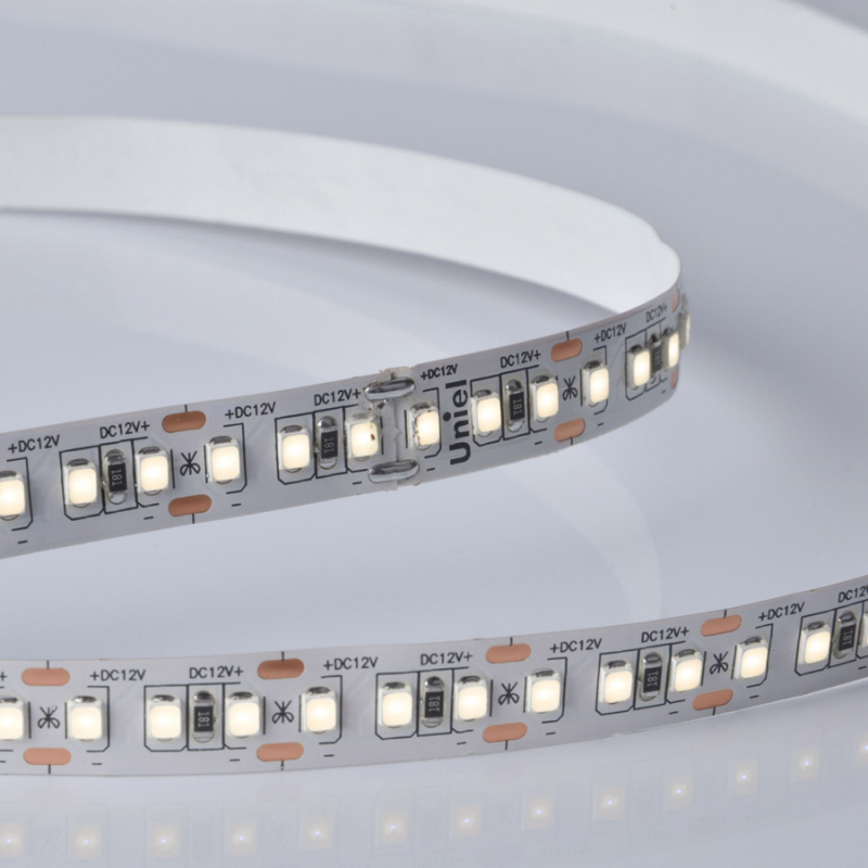 Светодиодная лента Uniel ULS-M14-2835-168LED/m-10mm-IP20-DC12V-14W/m-5M-4000K PROFI катушка в герметичной упаковке