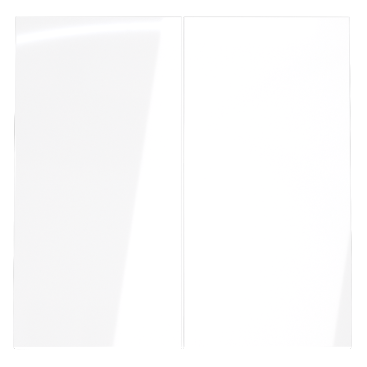 Клавиши для выключателя/переключателя двухклавишного Voltum S70 (белый глянцевый) VLS000301