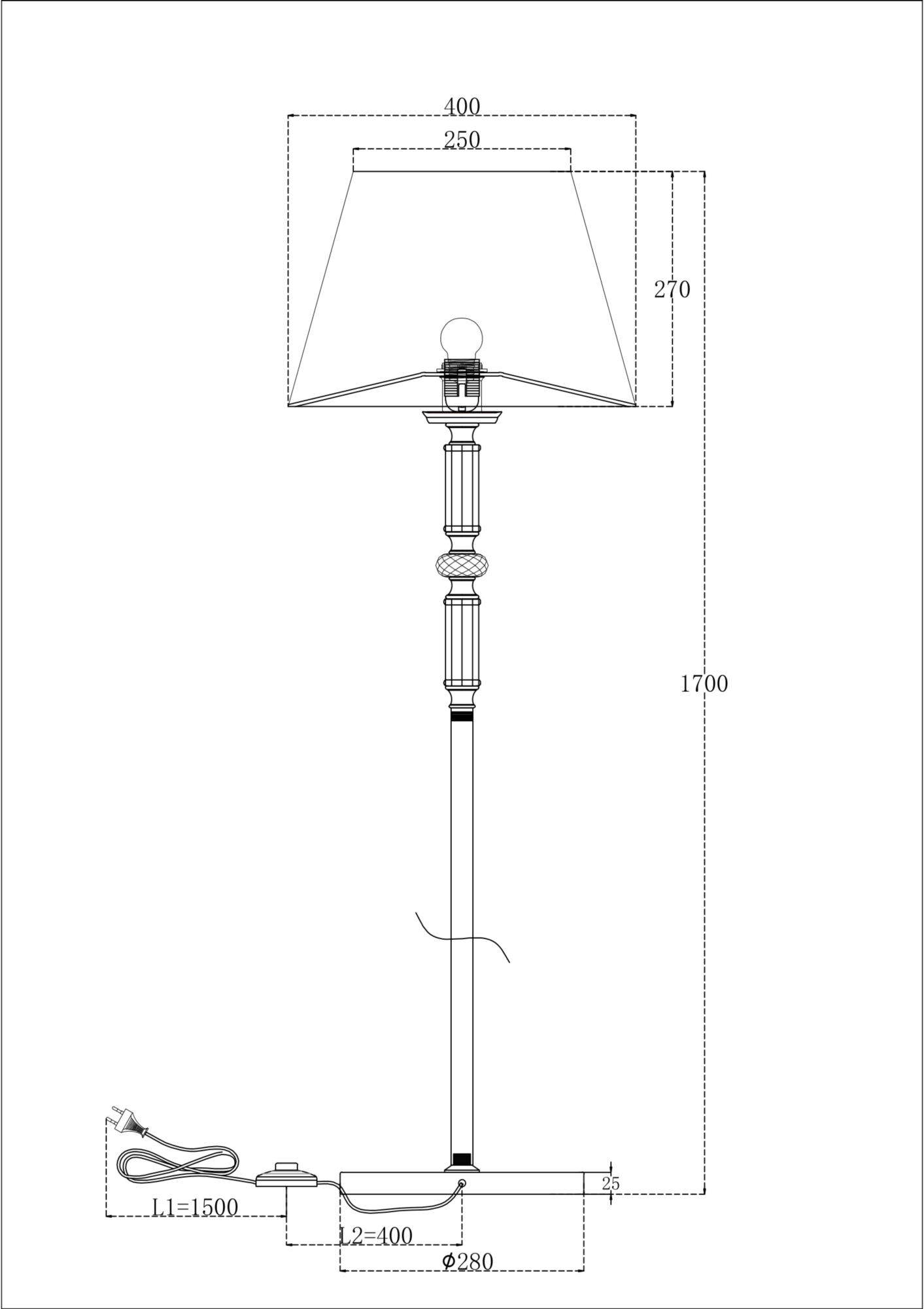 Торшер Maytoni Riverside MOD018FL-01CH в Москве