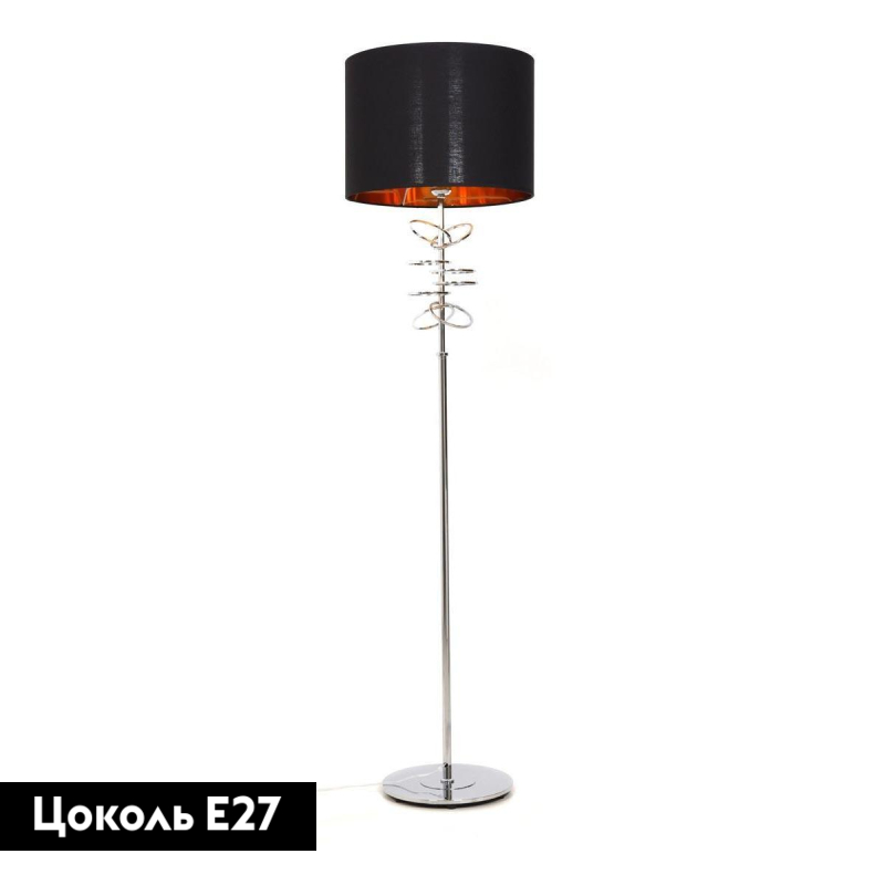 Торшер Lumina Deco Milari LDF 5530 CHR+BK